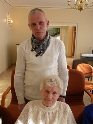 Teresa Nieświec z bratankiem Arnoldem.